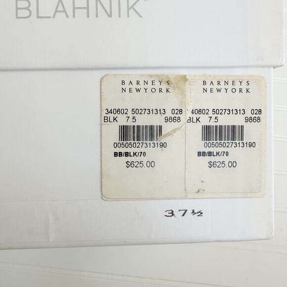 Manolo Blahnik BB Black Suede Pumps Pointed Toe Stiletto Heels 70mm 37.5 - Picture 10 of 12